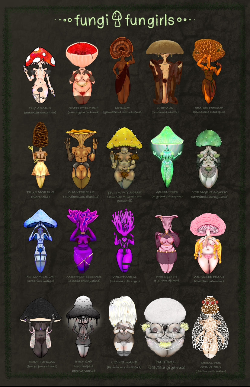 Mushroom Babes Poster NSFW