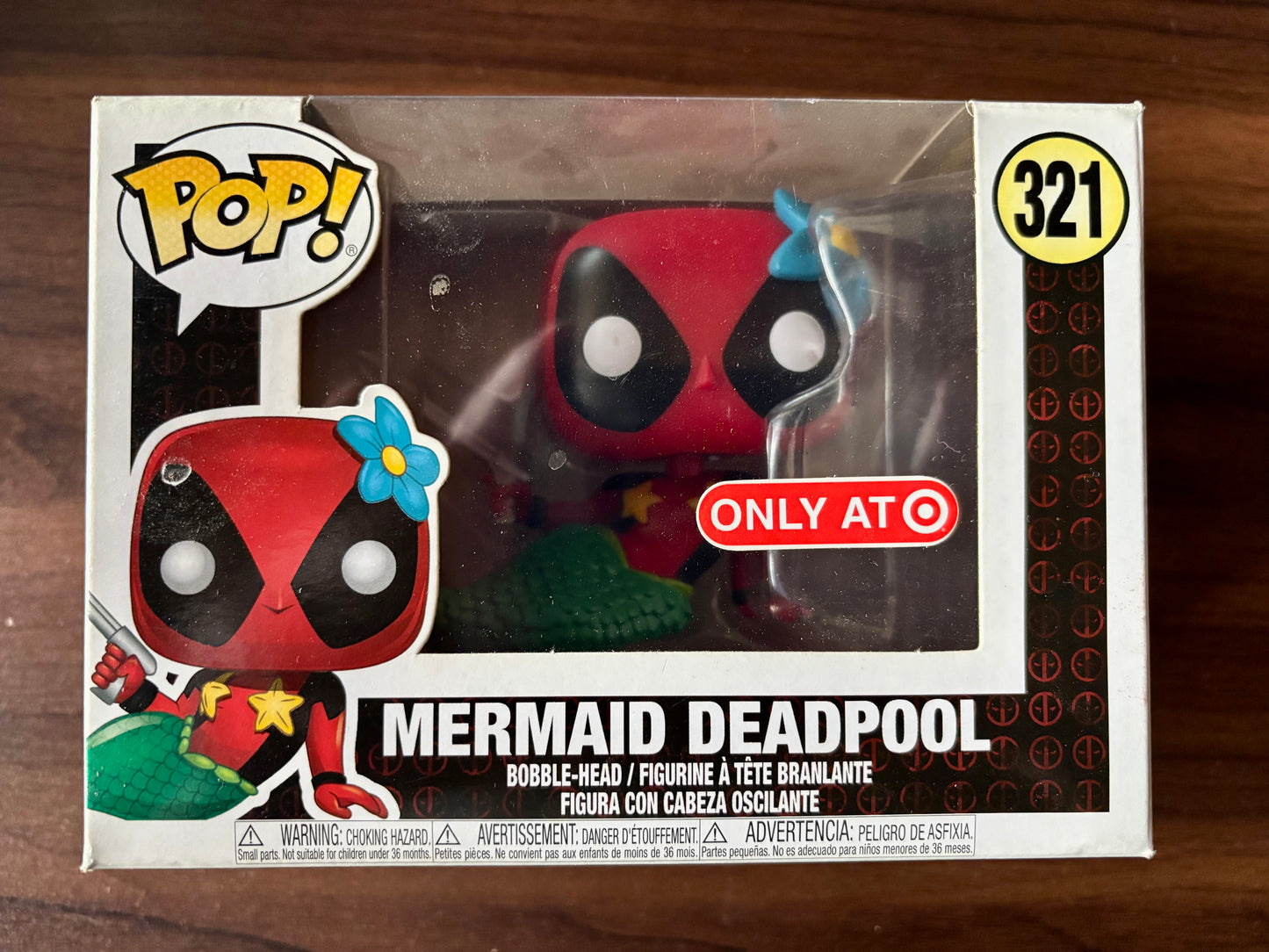 Mermaid Deadpool Funko Pop #321 vinyl figure front view