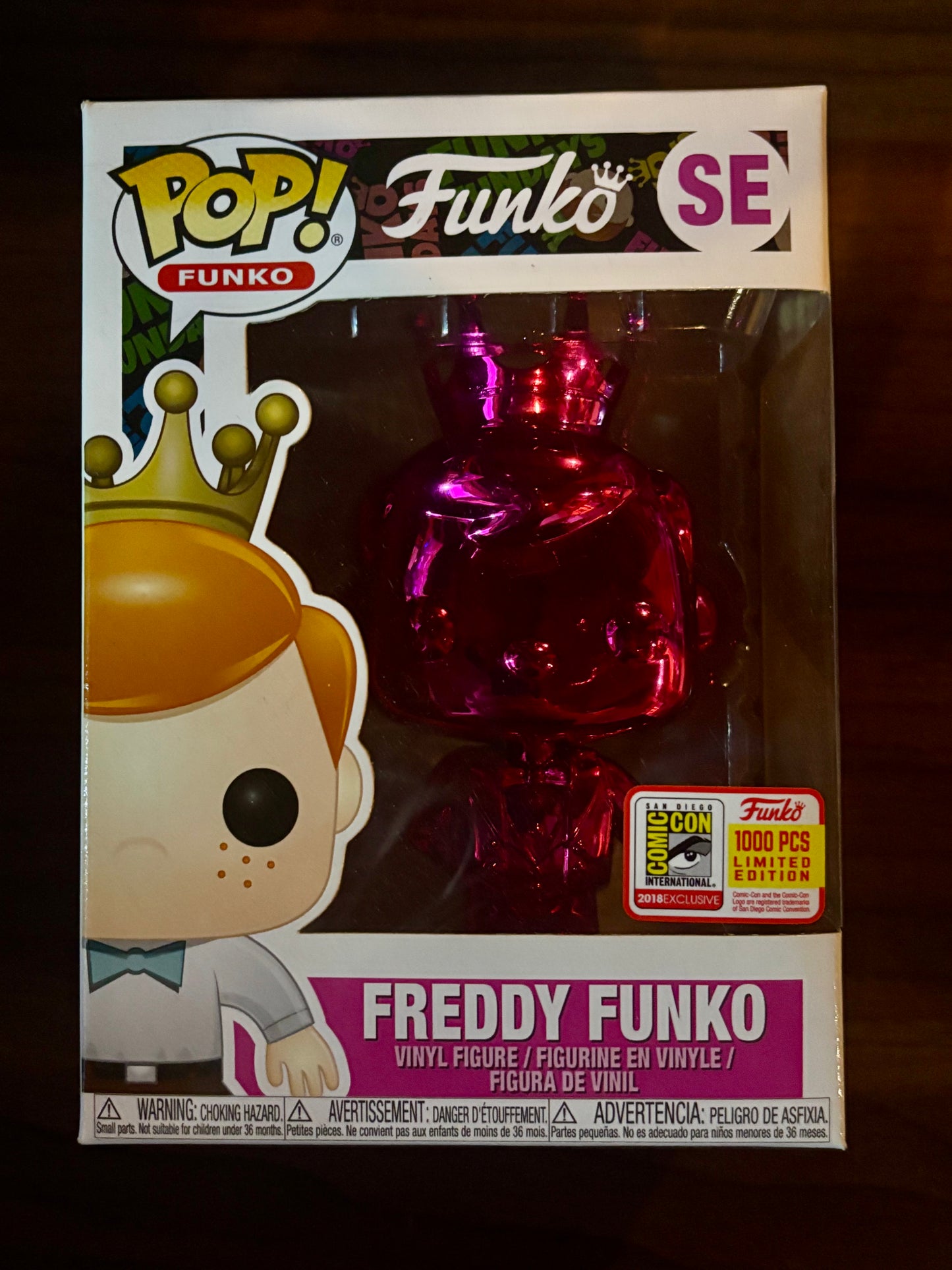 Freddy Funko (Magenta Tuxedo) Special Edition vinyl figure front view