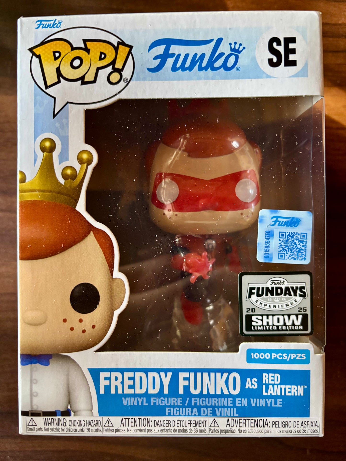 Freddy Funko as Red Lantern vinyl figure front view