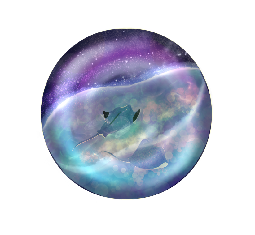 Manta Rays Bubble Sticker