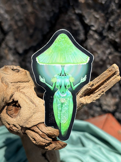 Green Pepe Mushroom Babe Sticker NSFW product photo