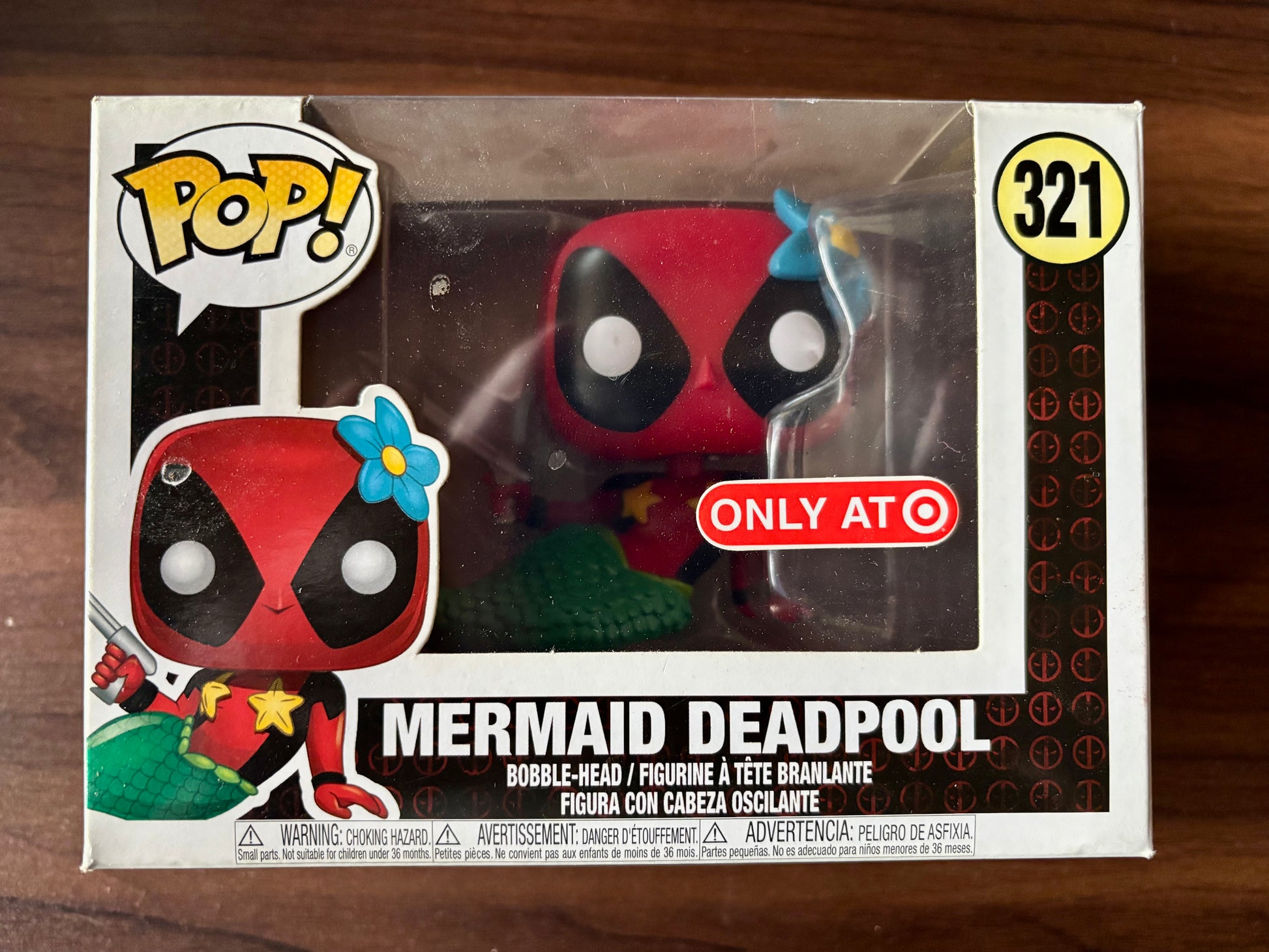 Mermaid Deadpool Funko Pop #321 vinyl figure front view