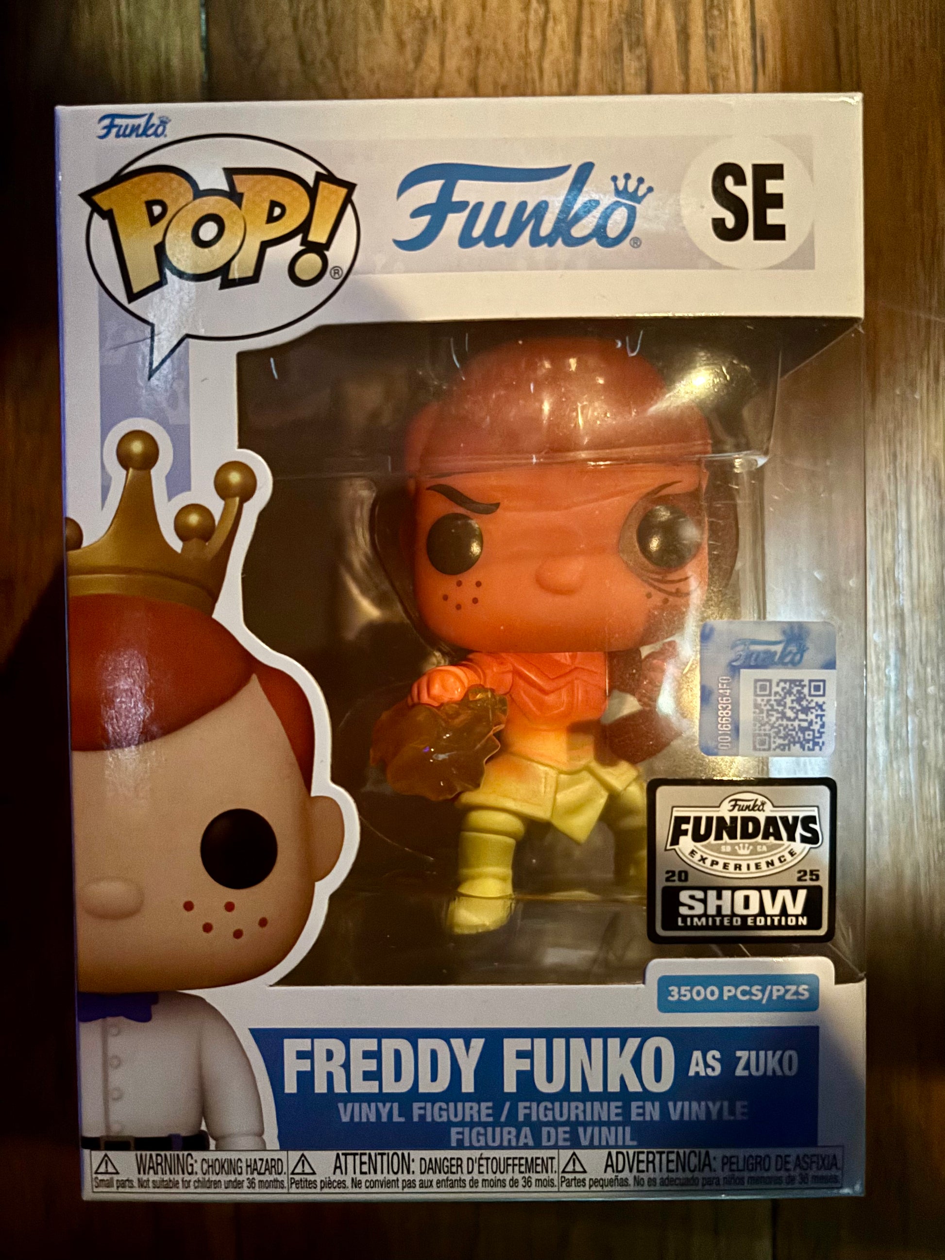 Freddy Funko as Zuko Funko Pop vinyl figure front view