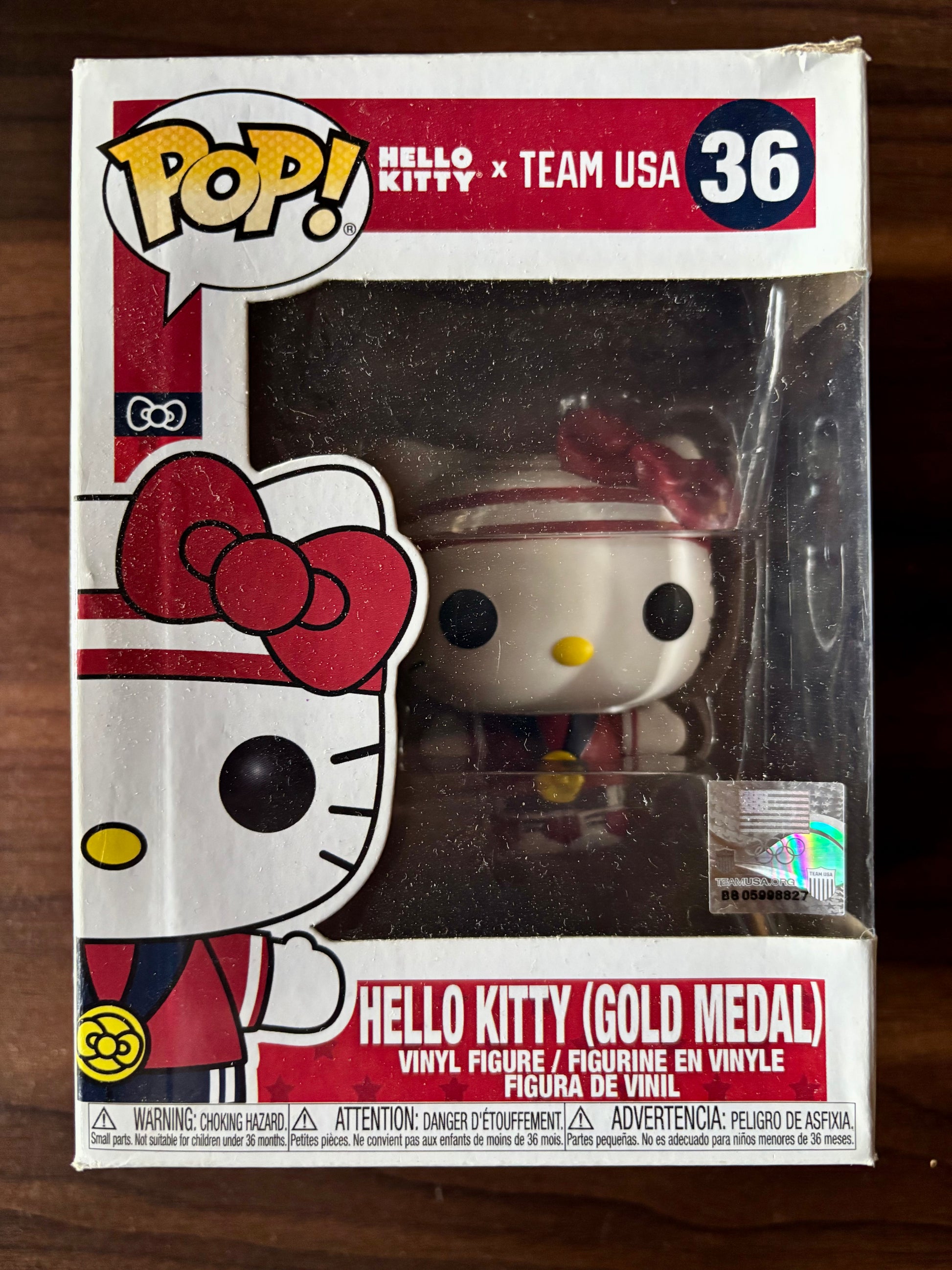 Hello Kitty (Gold Medal) Funko Pop #36 vinyl figure front view