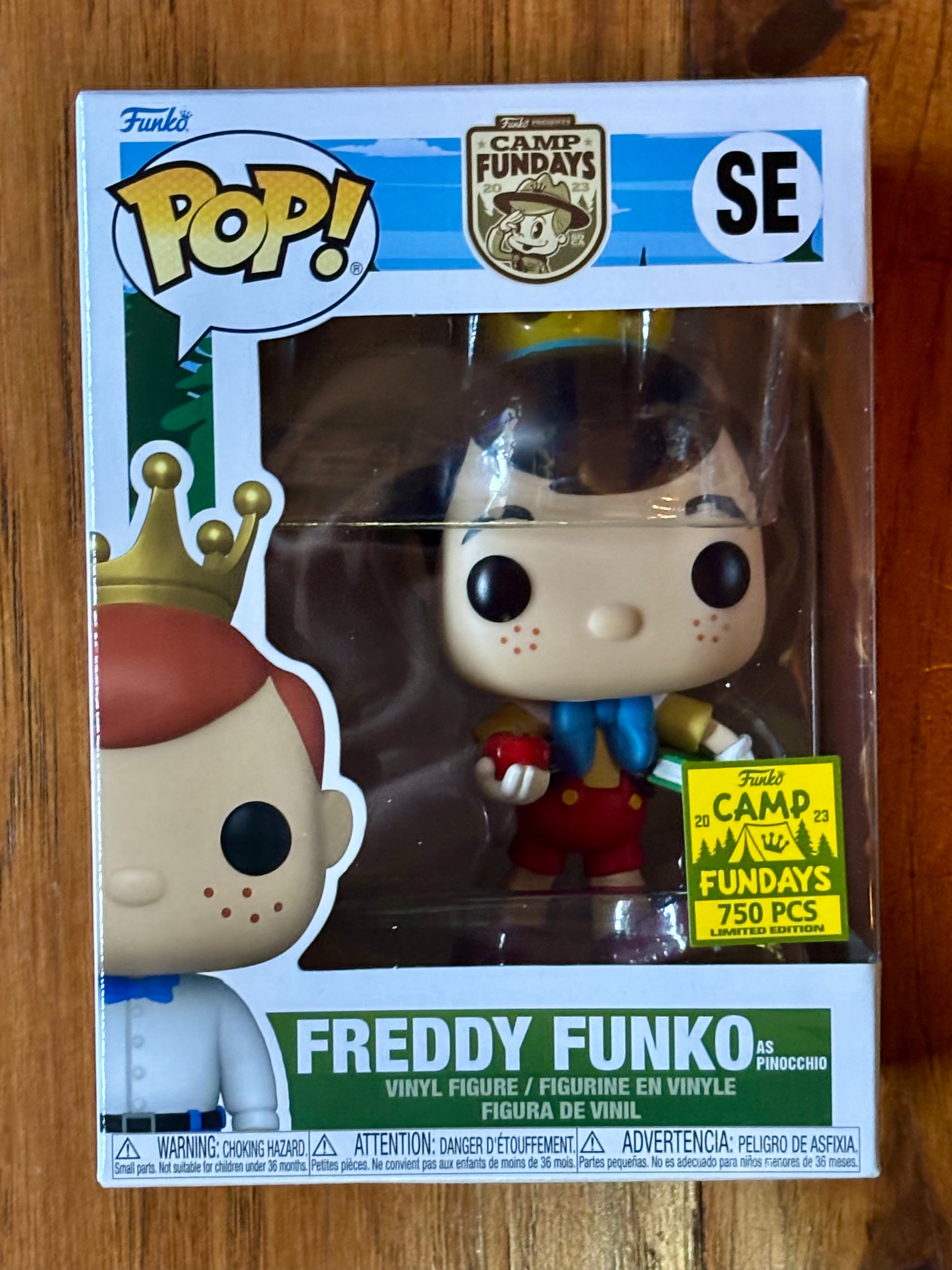Freddy Funko as Pinocchio Funko Pop vinyl figure front view