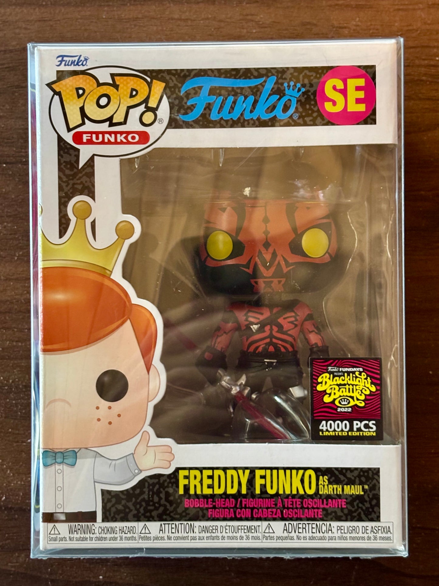 Freddy Funko as Darth Maul Funko Pop vinyl figure front view