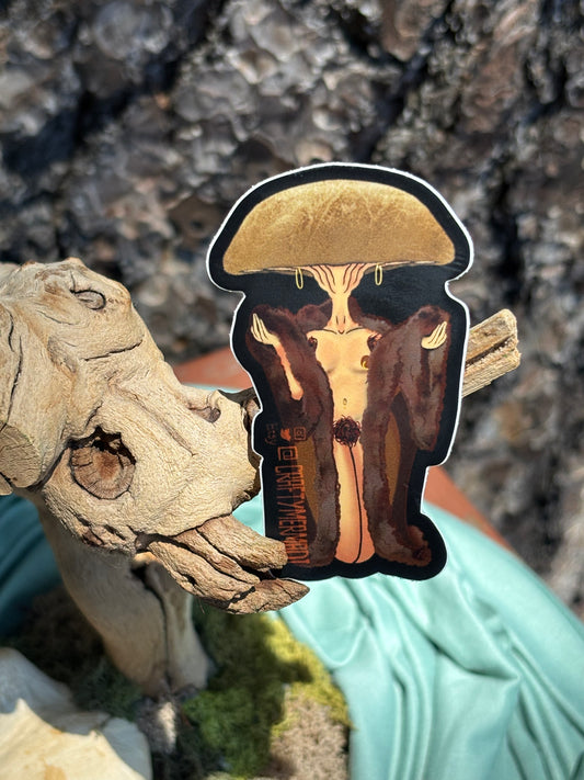 Shiitake Mushroom Babe Sticker NSFW product photo