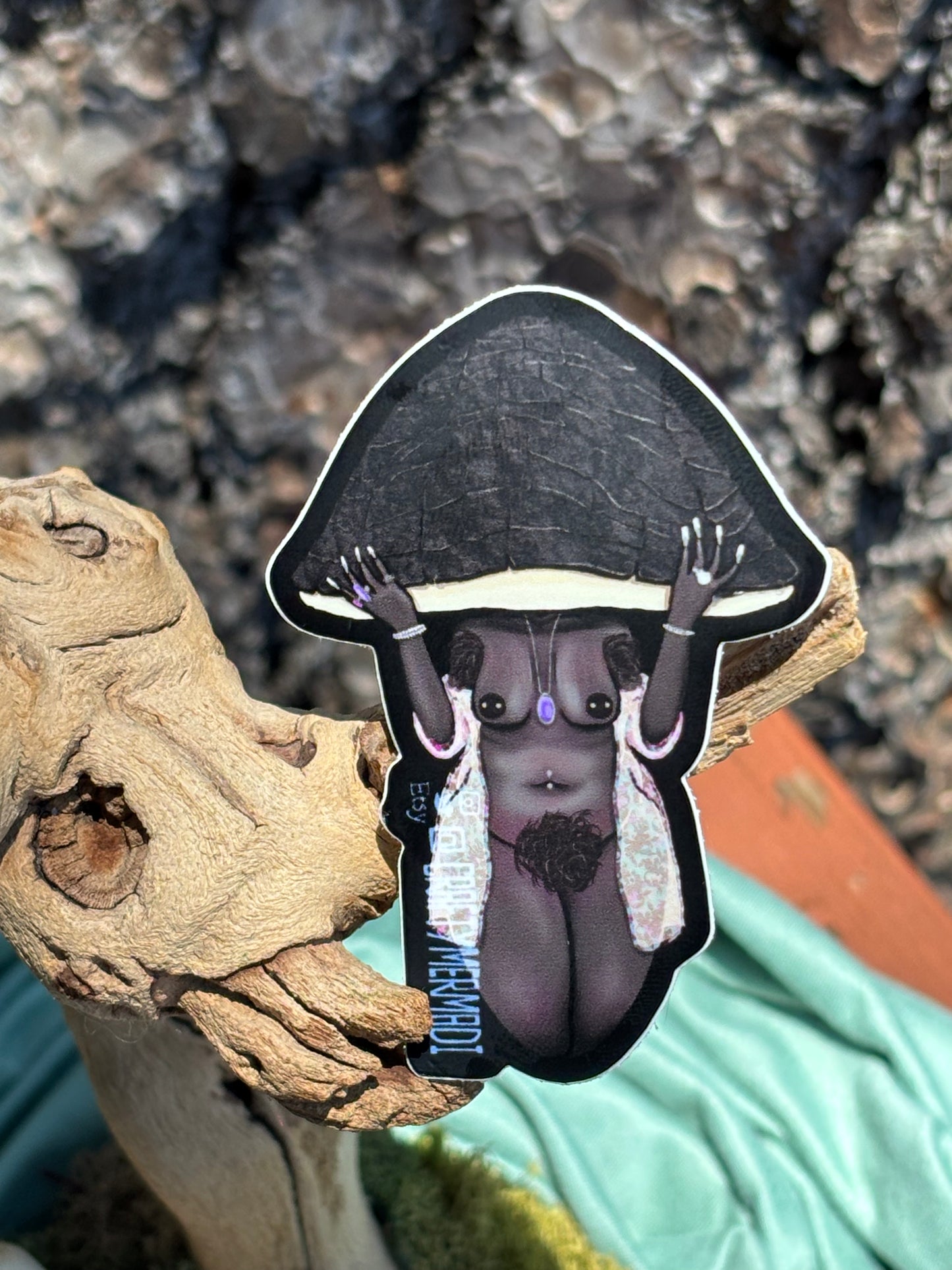 Hoof Fungus Mushroom Babe Sticker NSFW product photo
