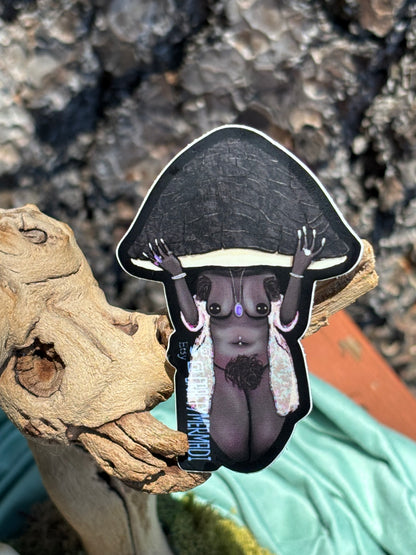 Hoof Fungus Mushroom Babe Sticker NSFW product photo