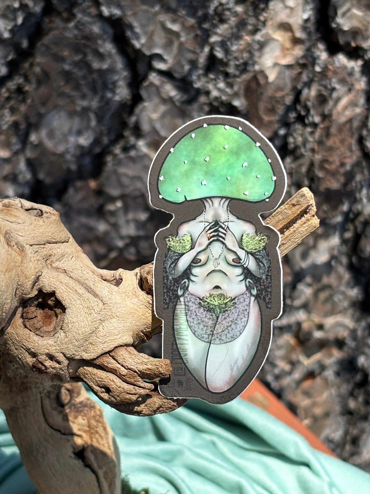 Verdigris Agaric Mushroom Babe Sticker NSFW product photo
