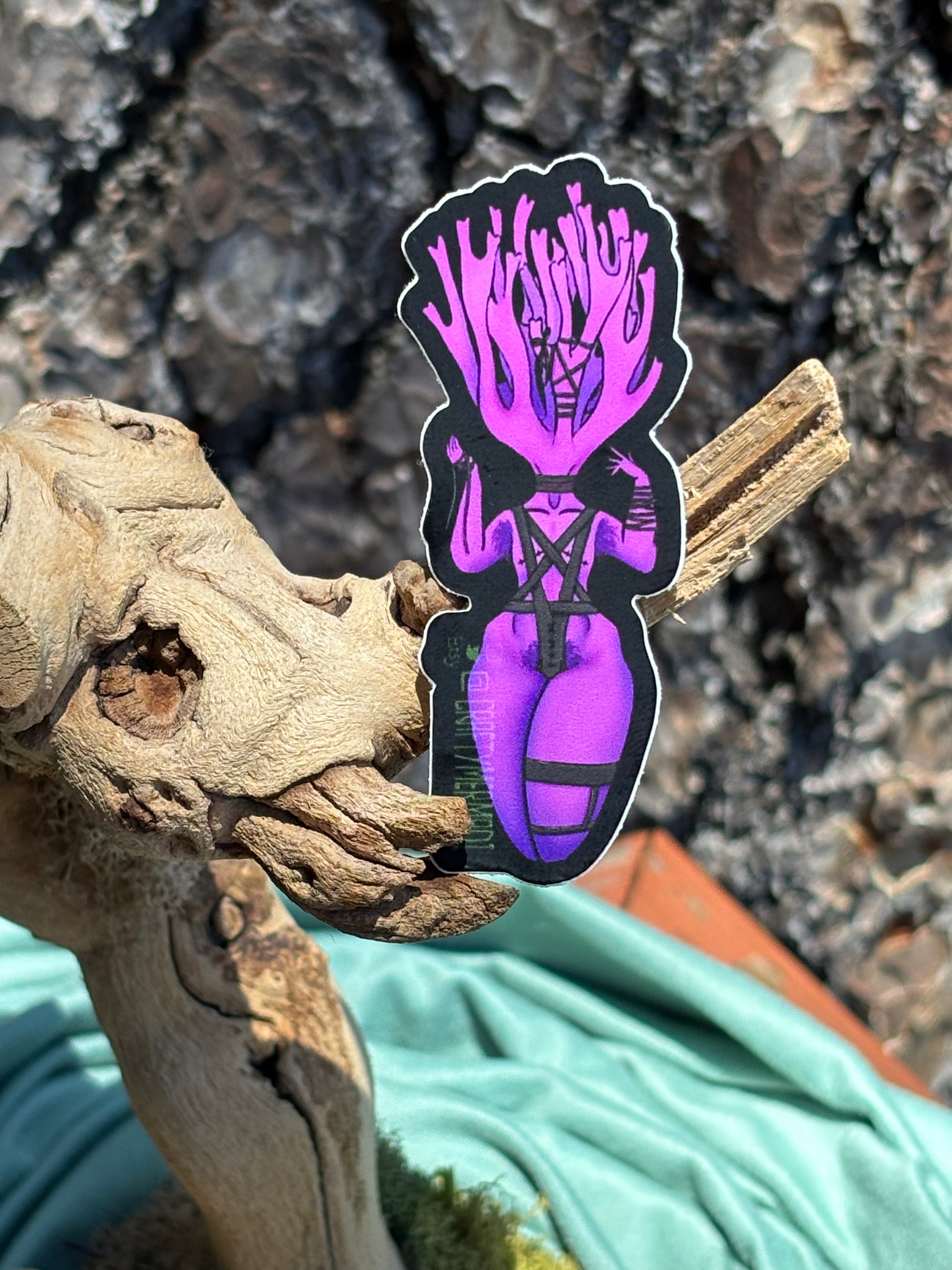 Violet Coral Mushroom Babe Sticker NSFW product photo