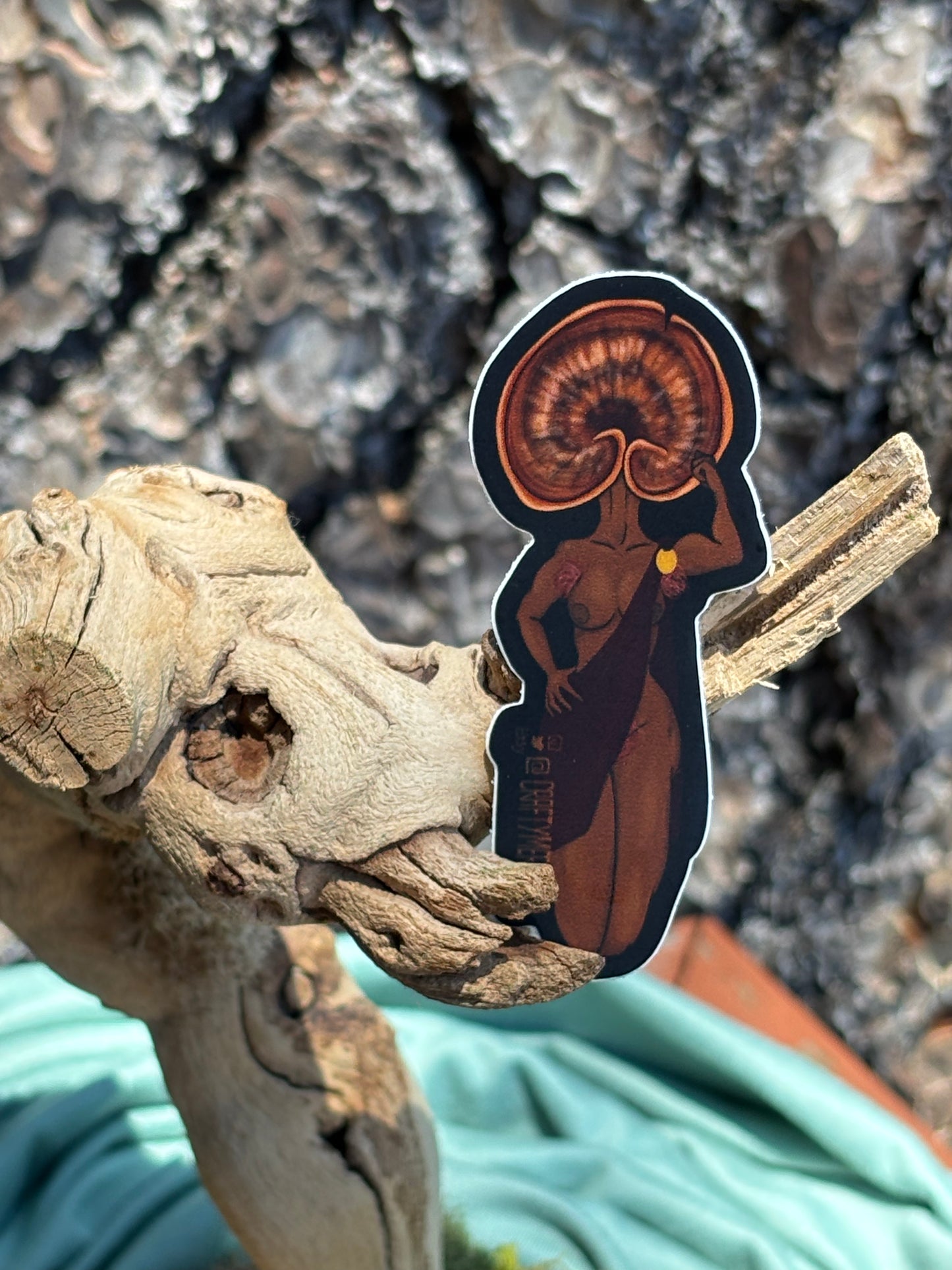 Lingzhi Mushroom Babe Sticker NSFW product photo