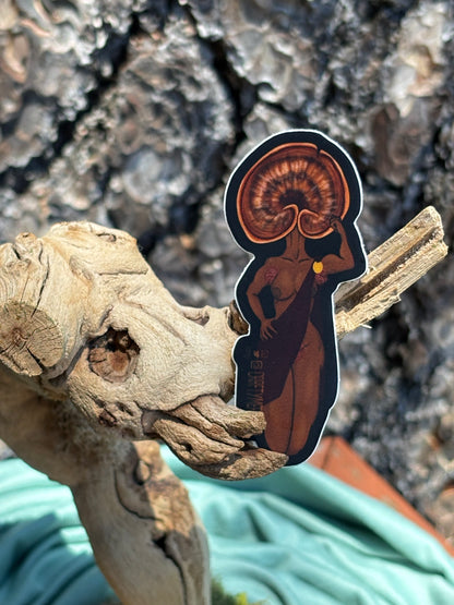 Lingzhi Mushroom Babe Sticker NSFW product photo