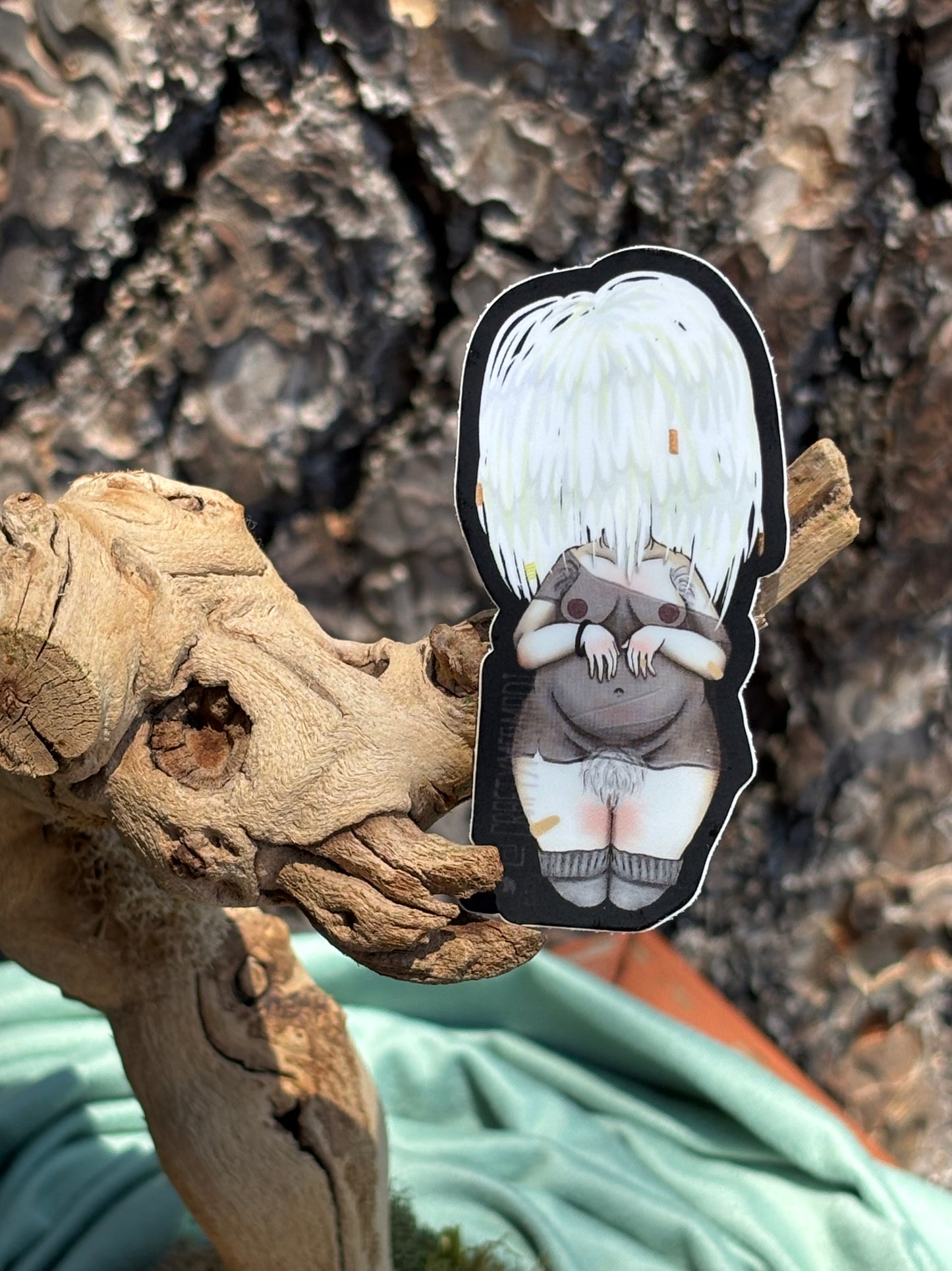 Lion's Mane Mushroom Babe Sticker NSFW product photo