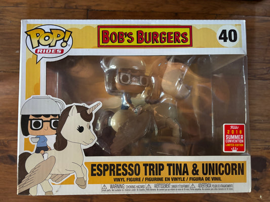 Bob’s Burgers Espresso Trip Tina & Unicorn Funko Pop