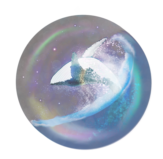 Whale Bubble Sticker