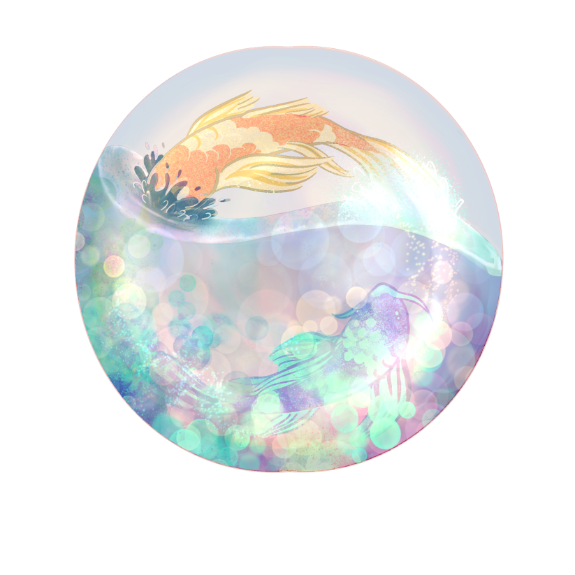 Koi Bubble Sticker