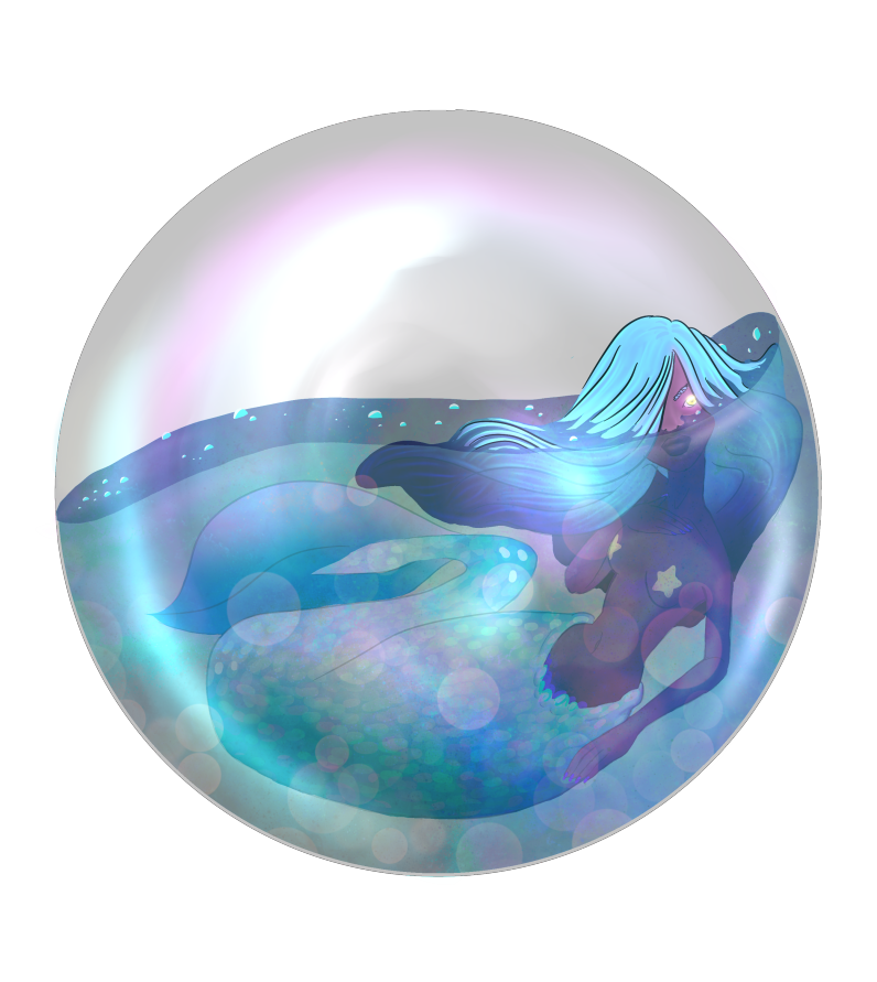 Mermaid Babe Bubble Sticker