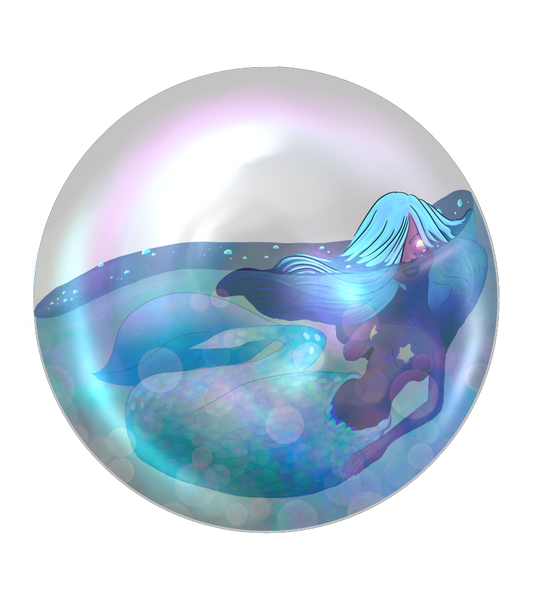 Mermaid Babe Bubble Sticker