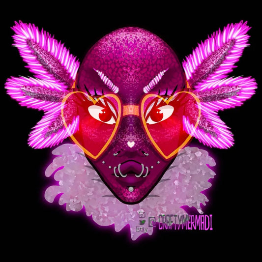 Axolotl Babe vinyl sticker by Crafty MerMadi