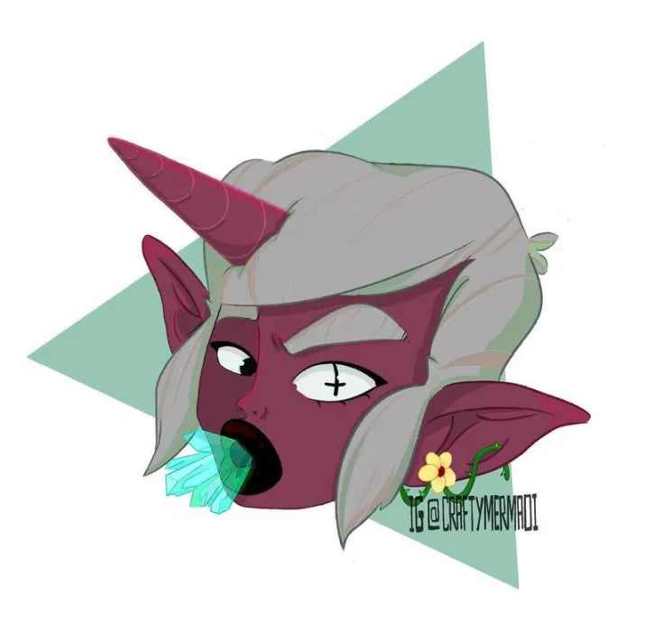 Sticker Babe 5 (Holo) vinyl sticker by Crafty MerMadi