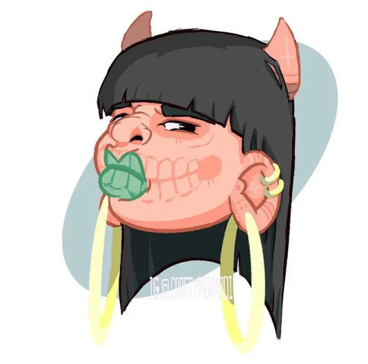 Sticker Babe 1 vinyl sticker by Crafty MerMadi