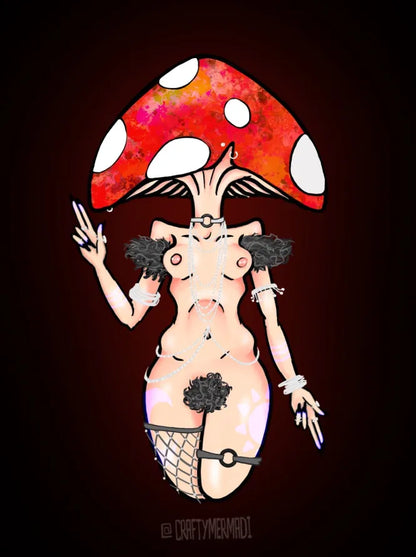 Fly Agaric Mushroom Babe NSFW sticker gallery image 2