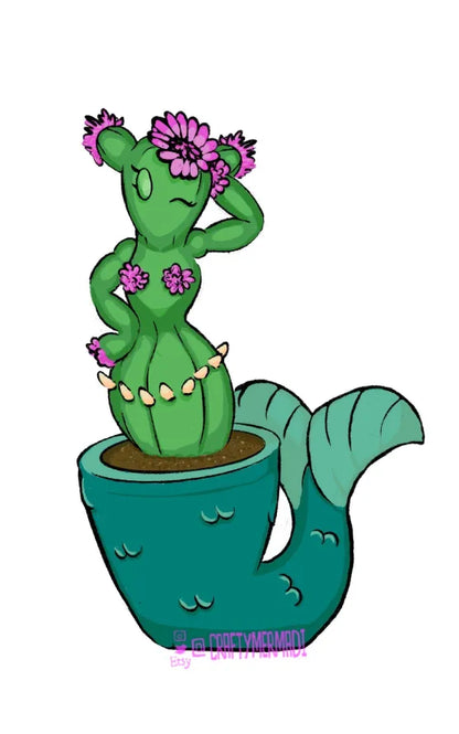 Cactus Babe by Crafty MerMadi  -  original desert-themed character illustration