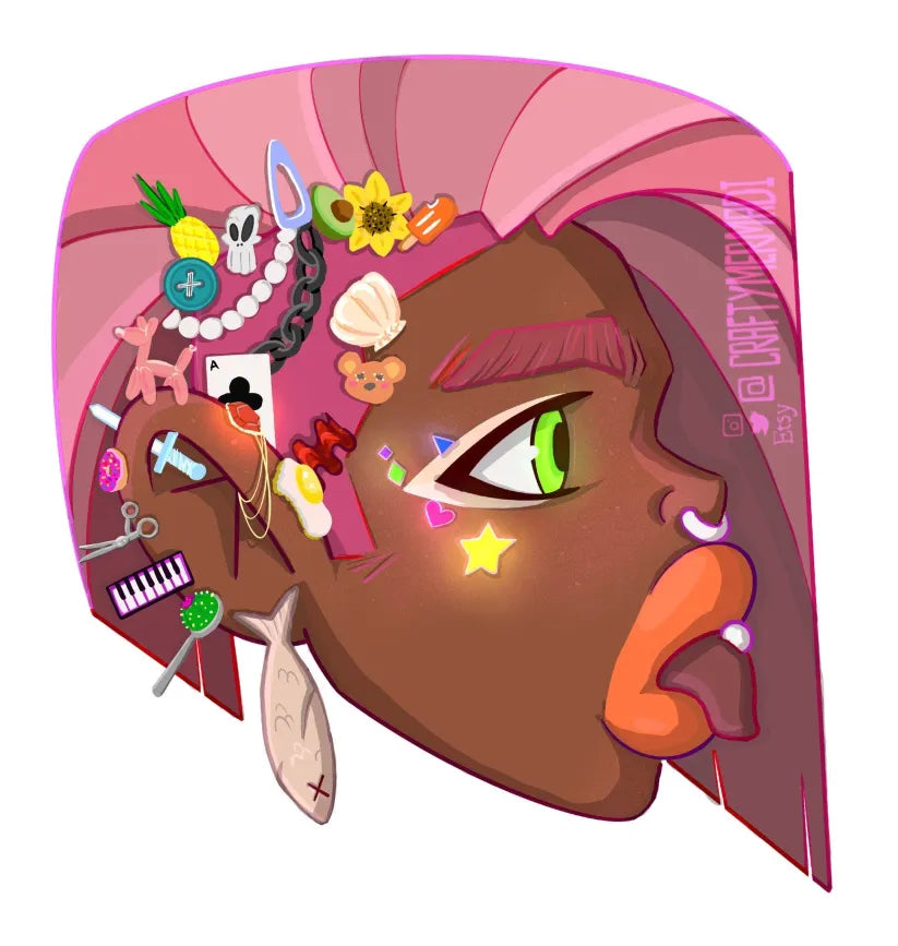 Accessories Are So In Babe vinyl sticker by Crafty MerMadi