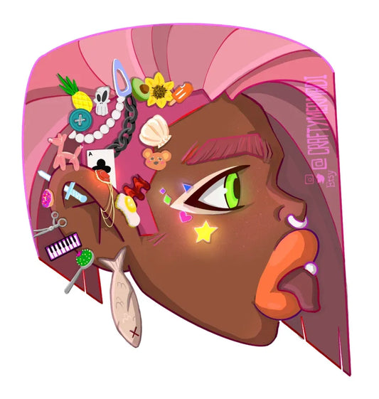 Accessories Are So In Babe vinyl sticker by Crafty MerMadi